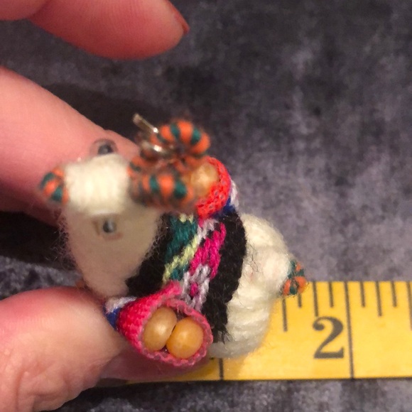 Colorful Wool Llama Figurines—lot of 2 - Picture 7 of 10